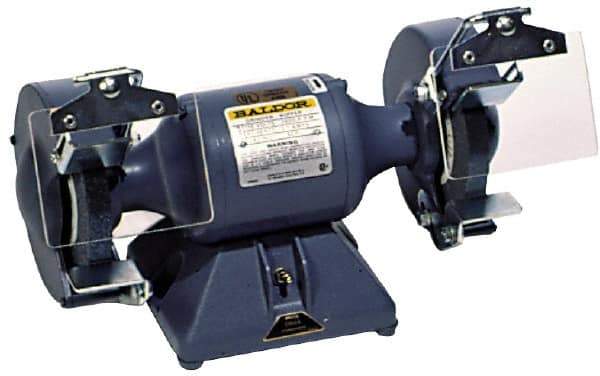 Baldor - 7" Wheel Diam x 1" Wheel Width, 1/2 hp Buffer - 5/8" Arbor Hole Diam, 1 Phase, 3,600 Max RPM, 115 Volts - Caliber Tooling