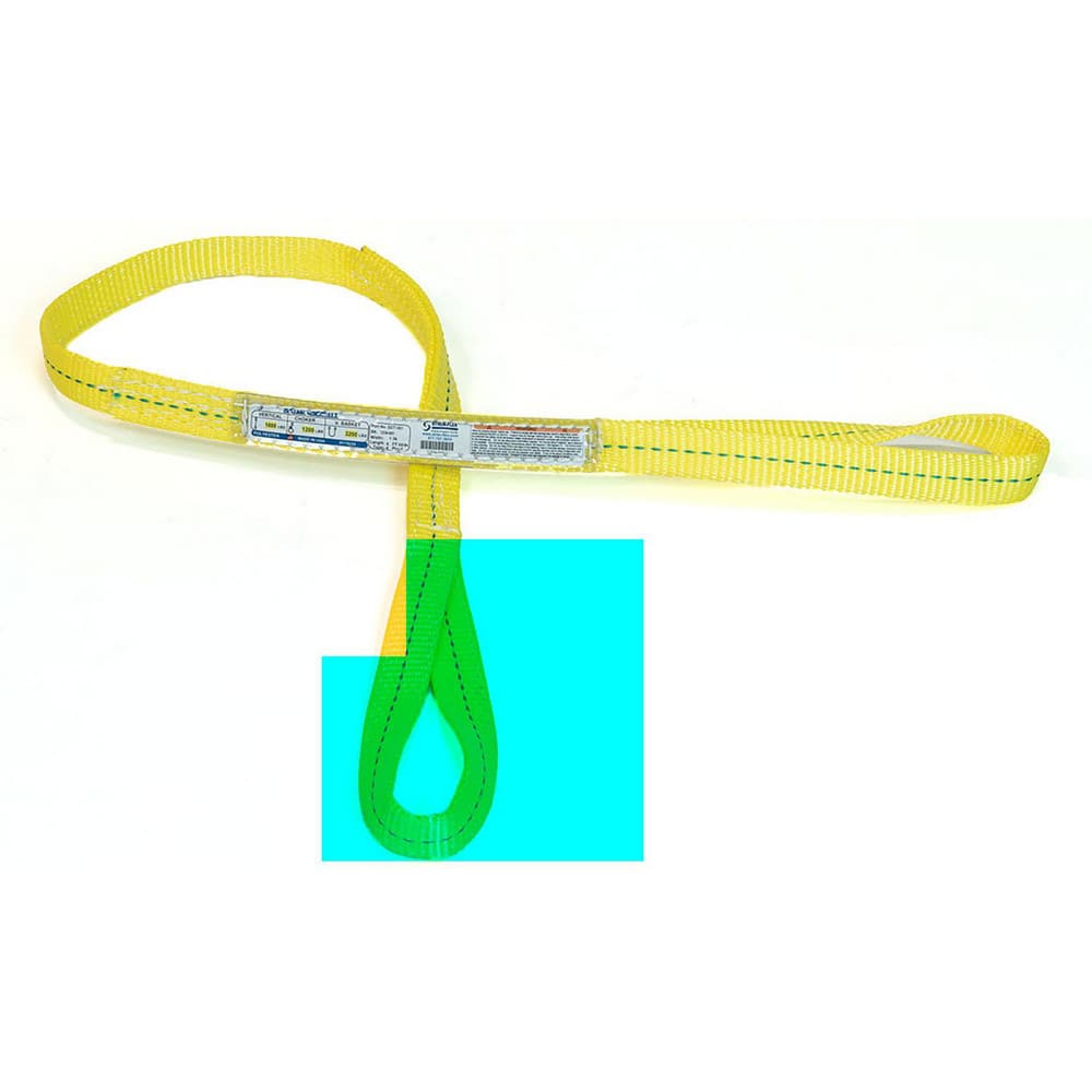 Slings & Tiedowns (Load-Rated); Sling Type: Eye & Eye; Length (Feet): 12; Vertical Capacity (Lb.): 1600; Choker Capacity (Lb.): 1200; Width (Inch): 1; Basket Capacity (Lb.): 3200; Eye Type: Twisted Eye; Sling Material: Polyester; Sling Width: 1 in; Eye Le