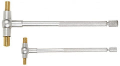 TESA Brown & Sharpe - 2-1/8 to 3-1/2 Inch, 5.1181 Inch Overall Length, Telescoping Gage - Satin Chrome Finish - Caliber Tooling