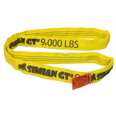 Slings & Tiedowns (Load-Rated); Sling Type: Round; Length (Feet): 14; Vertical Capacity (Lb.): 9000; Choker Capacity (Lb.): 7200; Basket Capacity (Lb.): 18000; Eye Type: No Eye; Sling Material: Polyester; Sling Width: 2.1 in; Sling Diameter: 1.1 in; Maxim