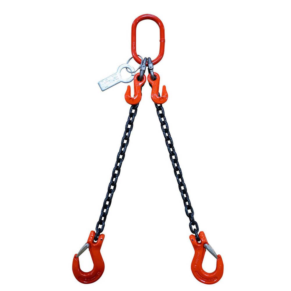 Slings & Tiedowns (Load-Rated); Sling Type: Chain; Length (Feet): 4; Vertical Capacity (Lb.): 61100; Choker Capacity (Lb.): 49900; Width (Inch): 0; Basket Capacity (Lb.): 35300; Eye Type: Large Eye; Chain Sling Type: DOS; Sling Material: Steel; Sling Widt