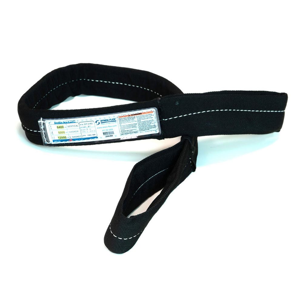 Slings & Tiedowns (Load-Rated); Sling Type: Eye & Eye; Length (Feet): 10; Vertical Capacity (Lb.): 1600; Choker Capacity (Lb.): 1200; Width (Inch): 1; Basket Capacity (Lb.): 3200; Eye Type: Flat Eye; Sling Material: Nylon; Sling Width: 1 in; Eye Length: 1