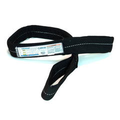 Slings & Tiedowns (Load-Rated); Sling Type: Eye & Eye; Length (Feet): 14; Vertical Capacity (Lb.): 6400; Choker Capacity (Lb.): 5000; Width (Inch): 2; Basket Capacity (Lb.): 12800; Eye Type: Flat Eye; Sling Material: Nylon; Sling Width: 2 in; Eye Length: