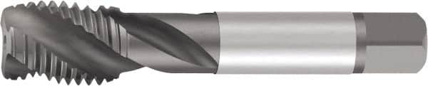 Emuge - 5/8-11 UNC 3 Flute Modified Bottoming Spiral Flute Tap - Cobalt, Oxide Finish, 3-13/16" OAL, Right Hand Flute, Right Hand Thread, Oversize, H4, Series Enorm - Caliber Tooling