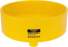 Eagle - 7" High x 18" Diam, Polyethylene, Drum Funnel - 30 to 55 Gal Drum/Pail Capacity - Caliber Tooling