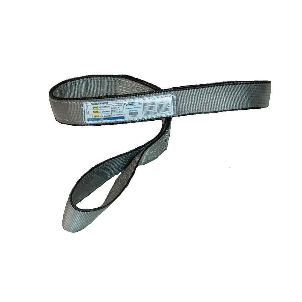 Slings & Tiedowns (Load-Rated); Sling Type: Eye & Eye; Length (Feet): 6; Vertical Capacity (Lb.): 1600; Choker Capacity (Lb.): 1200; Width (Inch): 1; Basket Capacity (Lb.): 3200; Eye Type: Flat Eye; Sling Material: Polyester; Sling Width: 1 in; Eye Length