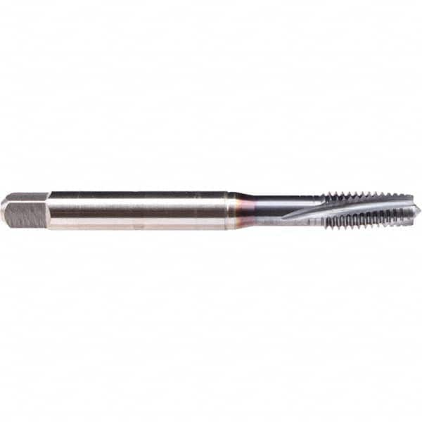 Emuge - M2.5x0.45 Metric 6H 2 Flute TiCN Finish Cobalt Spiral Point Tap - Exact Industrial Supply