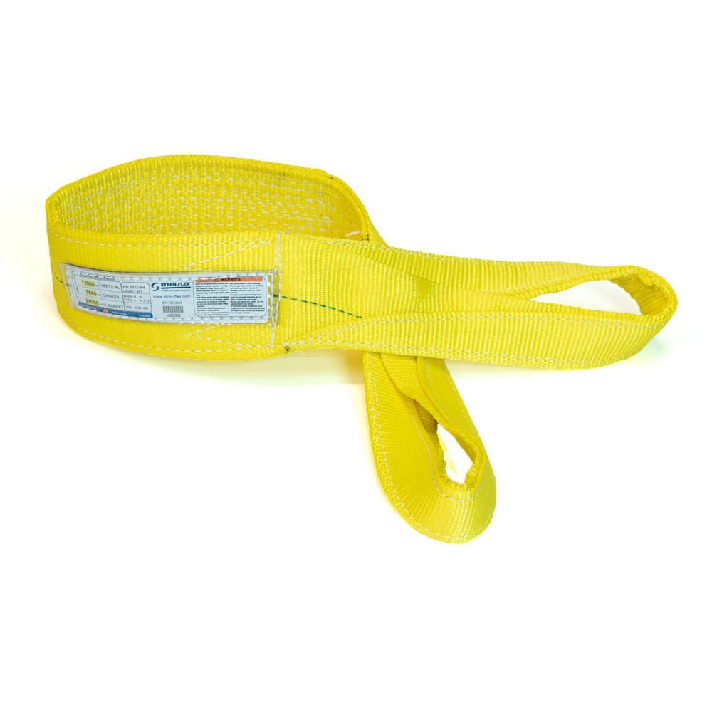 Slings & Tiedowns (Load-Rated); Sling Type: Eye & Eye; Length (Feet): 14; Vertical Capacity (Lb.): 16500; Choker Capacity (Lb.): 13200; Width (Inch): 6; Basket Capacity (Lb.): 33000; Eye Type: Twisted Eye; Sling Material: Polyester; Sling Width: 6 in; Eye