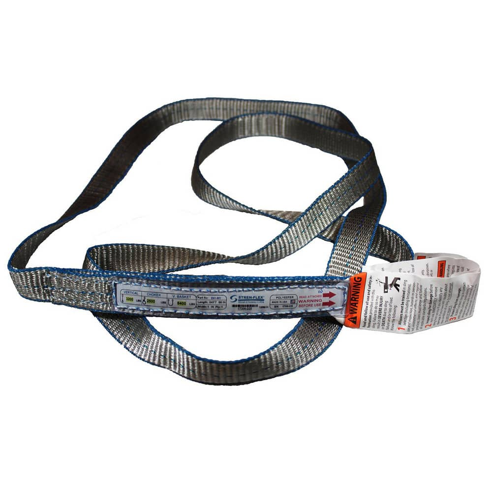 Slings & Tiedowns (Load-Rated); Sling Type: Endless; Length (Feet): 12; Vertical Capacity (Lb.): 3200; Choker Capacity (Lb.): 2500; Width (Inch): 1; Basket Capacity (Lb.): 6400; Eye Type: No Eye; Sling Material: Polyester; Sling Width: 1 in; Number Of Pli