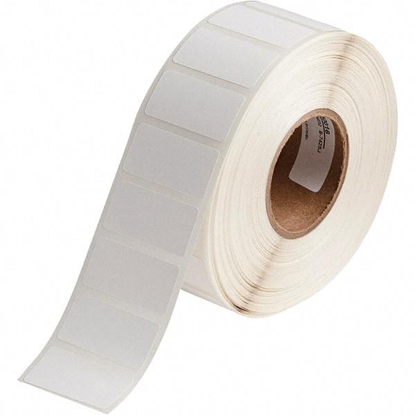 Brady - 1-1/2" Wide x 3/4" Long, White Polypropylene Inkjet Label - For BradyJet J2000 - Caliber Tooling