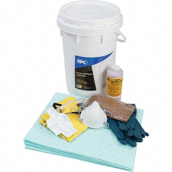 Brady SPC Sorbents - 9 Gal Capacity Hazardous Materials Spill Kit - 6.5 Gal Polyethylene Bucket - Caliber Tooling