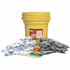 Brady SPC Sorbents - 29 Gal Capacity Oil Only & Universal Spill Kit - 30 Gal Polyethylene Drum - Caliber Tooling