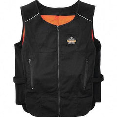 Ergodyne - Size L/XL, Black Cooling Vest - 40 to 52" Chest, Zipper, Poly-Cotton - Caliber Tooling