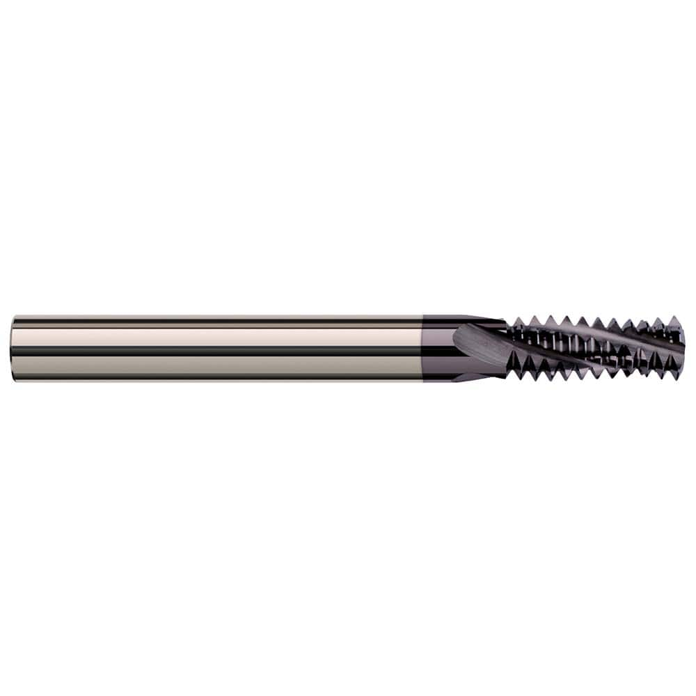 Harvey Tool - 3/4-16 Internal/External 16 TPI 1/2" Shank 4-Flute Solid Carbide Helical Flute Thread Mill - Exact Industrial Supply