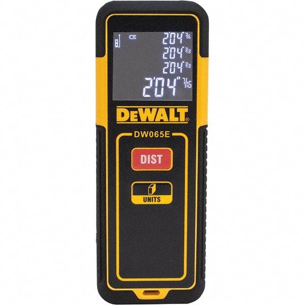 DeWALT - Laser & Ultrasonic Distance Finders Type: Laser Maximum Distance (Feet): 65.00 - Caliber Tooling