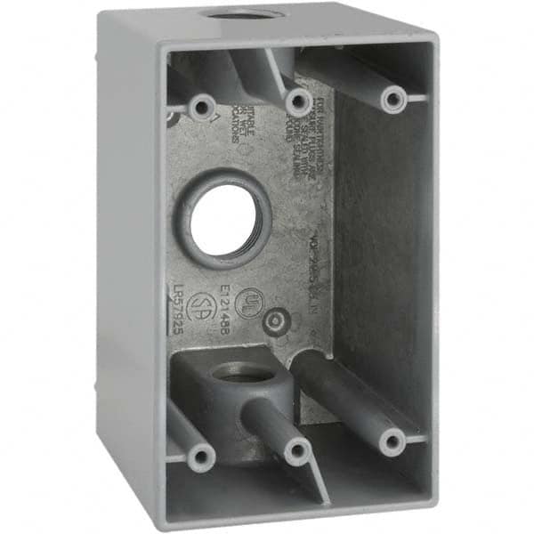 Hubbell-Raco - 4.56 x 2.811 x 2.807" Aluminum Rectangular Weather Resistant Outlet Box - Caliber Tooling