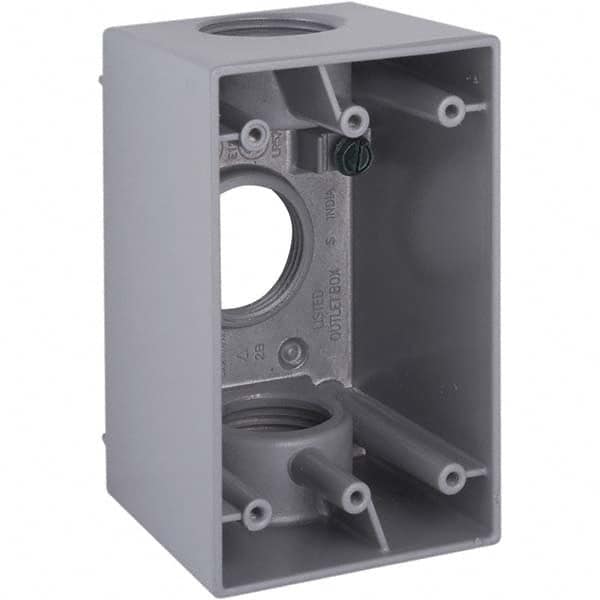 Hubbell-Raco - 4.57 x 2.811 x 2.807" Aluminum Rectangular Weather Resistant Outlet Box - Caliber Tooling