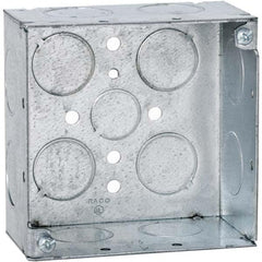 Hubbell-Raco - 4 x 4 x 2.425" Steel Square Device Box - Caliber Tooling