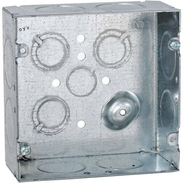 Hubbell-Raco - 4.69 x 4.688 x 2.188" Steel Square Device Box - Caliber Tooling