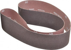 Norton - 2-1/2" Wide x 48" OAL, 60 Grit, Aluminum Oxide Abrasive Belt - Aluminum Oxide, Medium, Coated, X Weighted Cloth Backing, Series R228 - Caliber Tooling