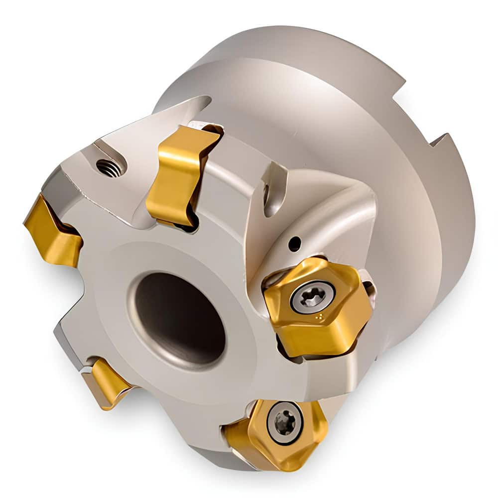 Indexable High-Feed Face Mills; Minimum Cutting Diameter: 1.8500 in; Maximum Cutting Diameter: 2.5000 in; Maximum Depth Of Cut: 0.1180 in; Arbor Hole Diameter (mm): 1.00; Compatible Insert Size Code: 1006; Maximum Ramping Angle: 1.6  ™; Series: DP6P; Cutt