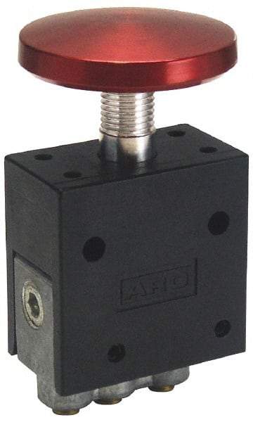 ARO/Ingersoll-Rand - 3 Way, Palm Button Valve - Spring Return, 7-1/2 CFM, 1.9 CV Rate - Caliber Tooling