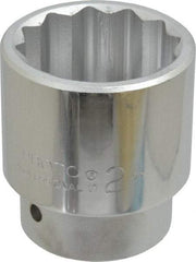 Proto - 2", 1" Drive, Standard Hand Socket - 12 Points, 3-7/16" OAL, Chrome Finish - Caliber Tooling