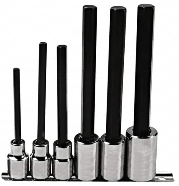 Proto - 6 Piece 1/2" Drive Inch Hex Bit Socket Set - 1/4 to 5/8" Hex - Caliber Tooling