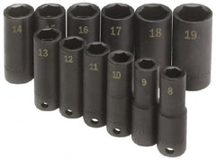 SK - 8 Piece 3/8" Drive Deep Well Impact Socket Set - Caliber Tooling