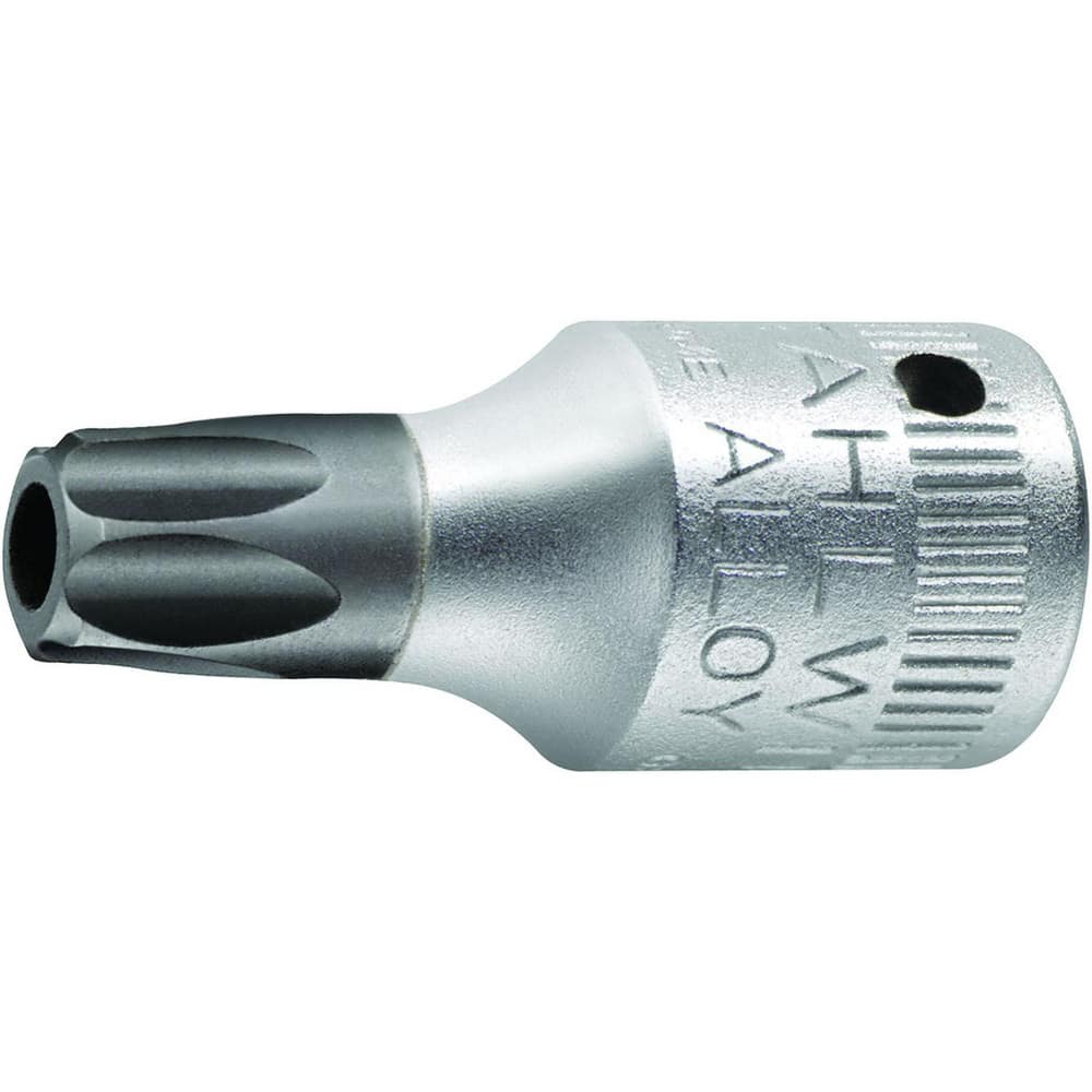 Hand Hex & Torx Bit Sockets; Socket Type: Torx Bit Socket; Drive Size (Fractional Inch): 1/4; Hex Size (mm): 0.000; Torx Size: T10; Bit Length (mm): 16.00; Insulated: No; Tether Style: Not Tether Capable; Material: Chrome Alloy Steel; Finish: Chrome-Plate