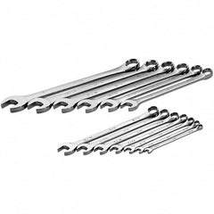 SK - 13 Piece, 1/4 to 1", Combination Wrench Set - Inch System of Measurement, Chrome Finish - Caliber Tooling