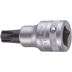 Hand Hex & Torx Bit Sockets; Socket Type: Torx Bit Socket; Drive Size (Fractional Inch): 3/4; Hex Size (mm): 0.000; Torx Size: T80; Bit Length (mm): 25.00; Insulated: No; Tether Style: Not Tether Capable; Material: Chrome Alloy Steel; Finish: Chrome-Plate