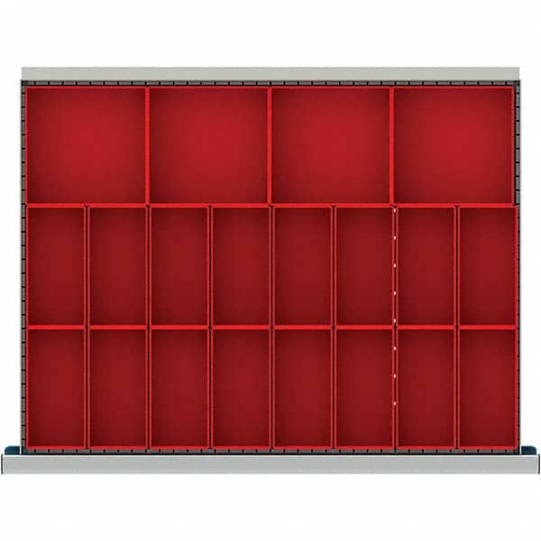 LISTA - 20-Compartment Drawer Divider Layout for 3.15" High Drawers - Caliber Tooling