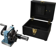 Harig - 5C Compatible, 24 Increment, Horizontal Combination V-Block & Collet Indexer - 3" High Center, 1" Max Collet Capacity, 4" Wide x 3-1/2" Deep Base, 5-5/8" Overall Height, Manual & Motorized Operation - Caliber Tooling