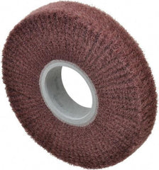 3M - 6" Diam Aluminum Oxide Finishing Flap Wheel - 2" Hole, 1" Wide, Density 5, Nonwoven, Fine Grade, 3,400 Max RPM - Caliber Tooling