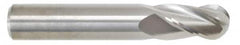 M.A. Ford - 11/16" Diam, 1-3/8" LOC, 4 Flute Solid Carbide Ball End Mill - Uncoated, Single End, 4" OAL, 3/4" Shank Diam, Spiral Flute - Caliber Tooling