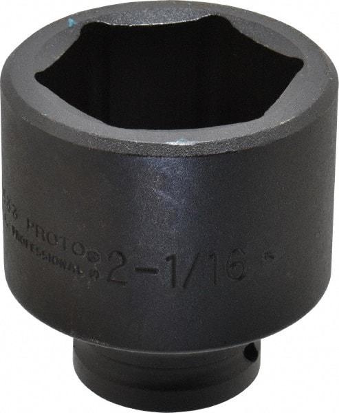 Proto - 3/4" Drive 2-1/16" Standard Impact Socket - 6 Points, 3-3/32" OAL - Caliber Tooling