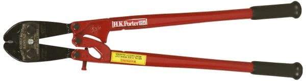 H.K. Porter - 18" OAL, 3/8" Capacity, Bolt Cutter - Oval Head, Rubber Grips Handle - Caliber Tooling