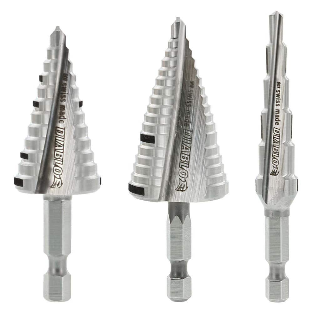 Drill Bit Set:  Step Drill Bit Set,  N/A High Speed Steel