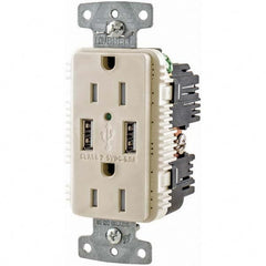 Hubbell Wiring Device-Kellems - USB Receptacles Number of USB Ports: 2 Number of Receptacles: 2 - Caliber Tooling