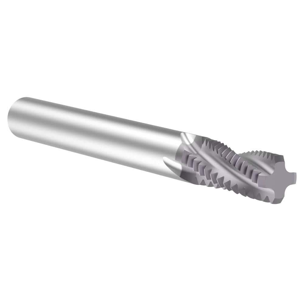 Helical Flute Thread Mill: Internal & External, 4 Flute, Solid Carbide TiAlN Coated