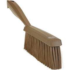 Vikan - 14" OAL, Polyester Staple Set Bench Brush - 2" Bristle Length, 6-3/8" Long Head, Straight Polypropylene Handle, Brown - Caliber Tooling