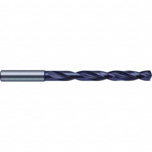 Screw Machine Length Drill Bit: 0.2067″ Dia, 140 °, Solid Carbide FIREX Finish, Right Hand Cut, Spiral Flute, Straight-Cylindrical Shank, Series 5512