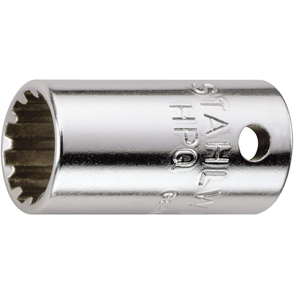 Specialty Sockets; Type: Spline Socket; Drive Size: 0.25 in; Socket Size: SP 7; Insulated: No; Non-sparking: No; Tether Style: Not Tether Capable; Features: Thin wall; Finish/Coating: Chrome-Plated; Finish: Chrome-Plated; Drive Size: 0.25 in; Socket Type: