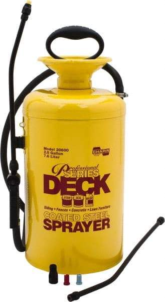 Chapin - 2 Gal Garden Hand Sprayer - Coated Steel Tank, Reinforced Hose, For Deck & Yard Applications - Caliber Tooling