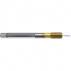 Guhring - 3/8-16 UNC 2BX H8/H9 Thread Limit Bottoming Thread Forming Tap - High Speed Steel, TiN Finish, 3.937" OAL, Right Hand Thread, Series 4383 - Caliber Tooling