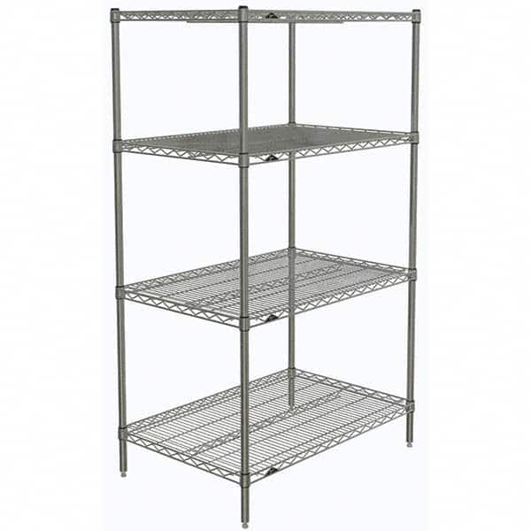 Metro - 2,000 Lb Capacity 4 Shelf Wire Shelving - Starter Unit - Caliber Tooling