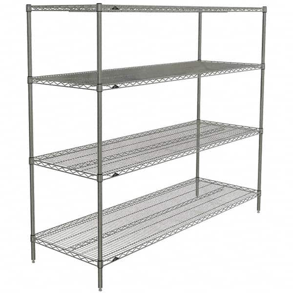 Metro - 2,000 Lb Capacity 4 Shelf Wire Shelving - Starter Unit - Caliber Tooling