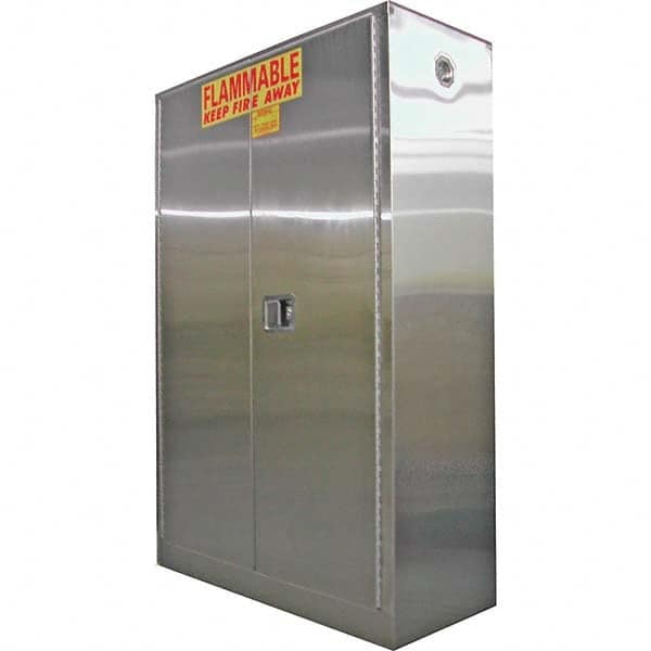 Securall Cabinets - Safety Cabinets Hazardous Chemical Type: Flammable and Combustible Liquids Color: Silver - Caliber Tooling