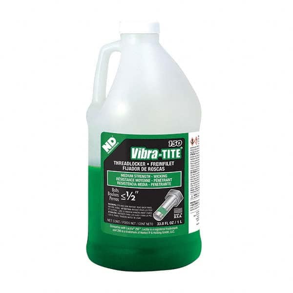 Vibra-Tite - 1 L Jug, Green, Medium Strength - Wicking Grade Threadlocker - Caliber Tooling